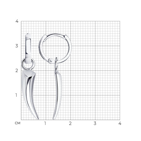 Хупы из серебра со съемными подвесками