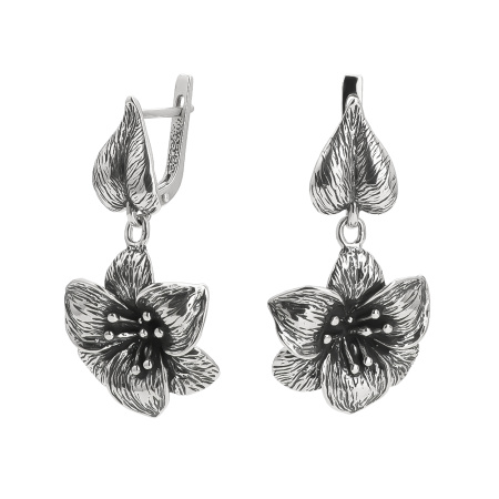 Серьги из серебра «Цветок»