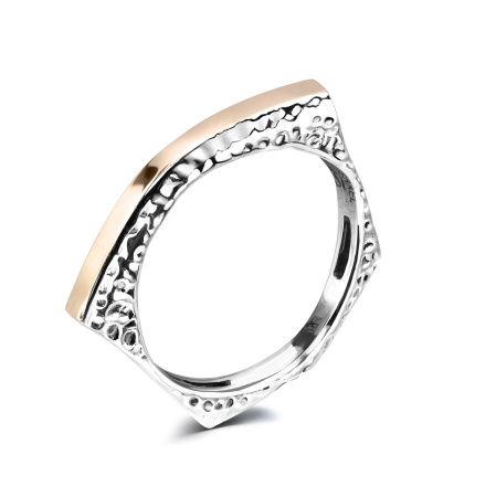 Кольцо из серебра в позолоте