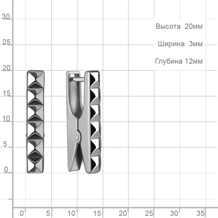 Серебряные серьги «Прищепки»