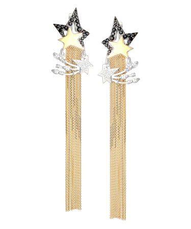 Серьги из серебра с фианитами «Звезды»