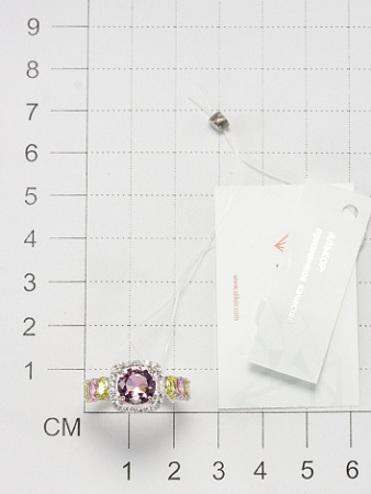 Кольцо из серебра с фианитами