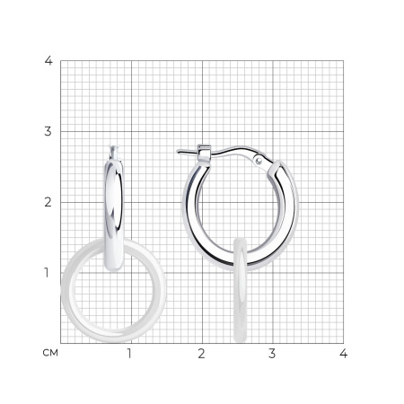 Серебряные серьги-конго