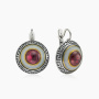 Серьги из серебра с гранатом