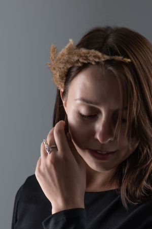 Серебряное кольцо с позолотой