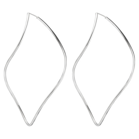 Серебряные серьги-кольца «Восьмёрка» большие