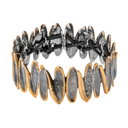 Серебряный браслет с позолотой «Пламя»