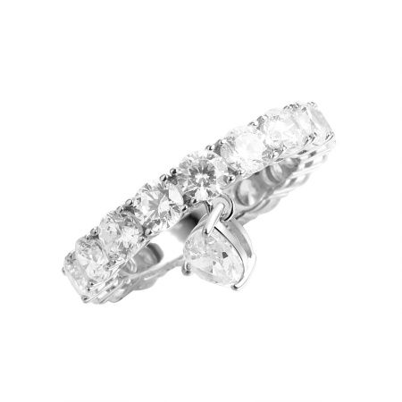 Серебряное кольцо с фианитами