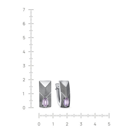 Серьги из серебра с аметистом
