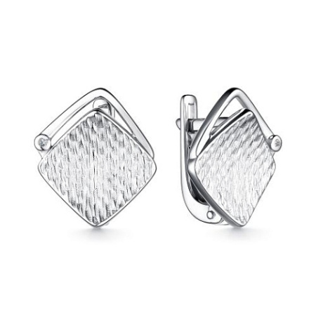 Серьги из серебра с бриллиантом