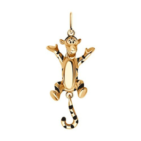 Подвеска из серебра с позолотой «Тигра»