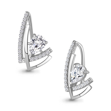 Подвеска из серебра с фианитами