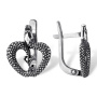 Серьги из серебра «Змея»