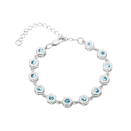 Браслет из серебра с топазом «Соты»