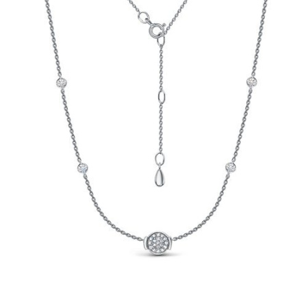 Колье из серебра с фианитами