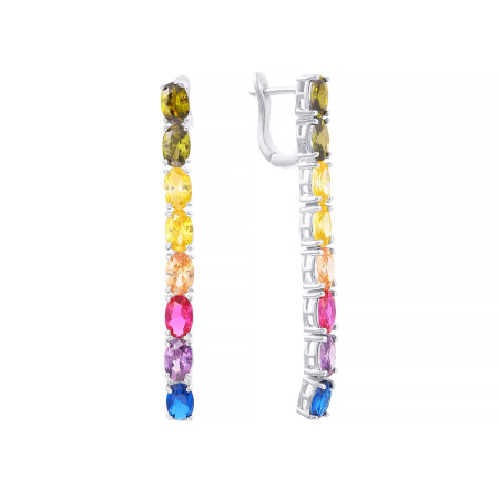 Серьги из серебра с кубическим цирконием