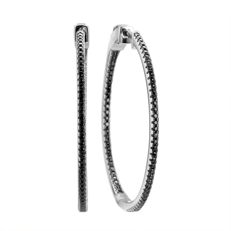 Серьги из серебра со шпинелью