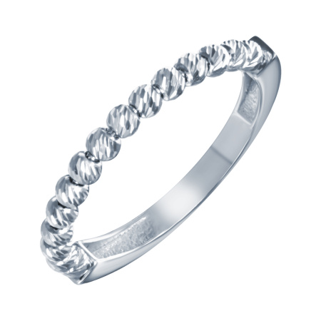 Кольцо из серебра «Шарики»