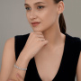 Браслет из серебра с фианитами