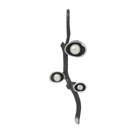 Подвеска из серебра с жемчугом «Веточка»