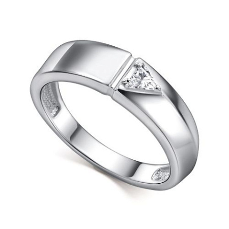 Кольцо из серебра с фианитом