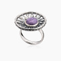 Кольцо из серебра с камнем чароит