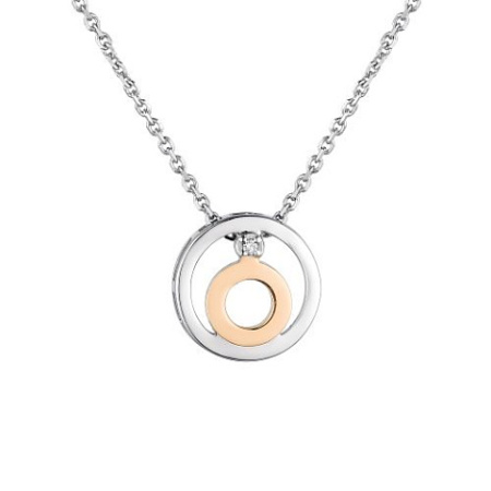 Серебряное колье с бриллиантом