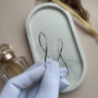 Серебряные серьги конго «Восьмерка» 5 см