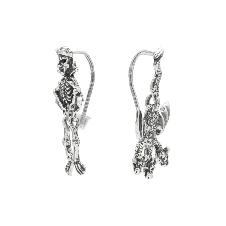 Серьги из серебра «Кощей Горыныч»