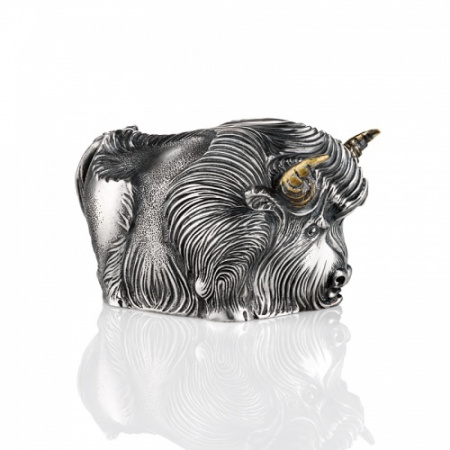 Серебряная стопка - перевертыш «Бык»