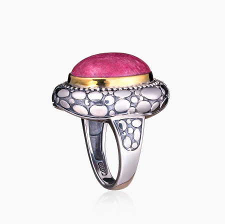 Серебряное кольцо с тулитом