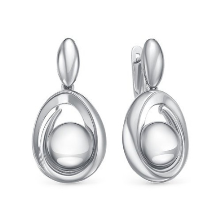 Серьги из серебра «Круг»