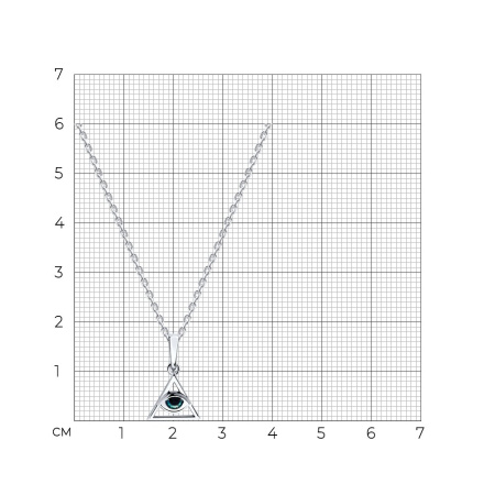 Колье из серебра с эмалью