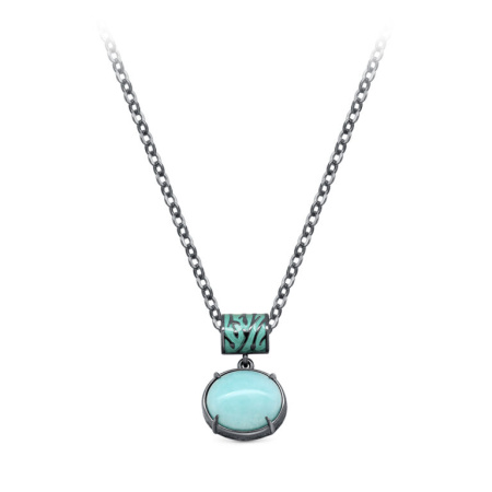 Колье из серебра с амазонитом