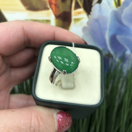 Серебряное кольцо «Леденцы» с агатом