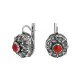 Серьги из серебра с кораллом