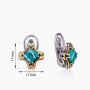Серебряные серьги «Амазонитовый Крест» с амазонитом