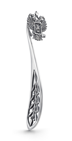 Серебряная закладка для книг «Держава»