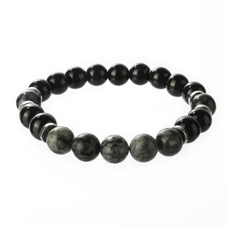 Браслет мужской с агатом