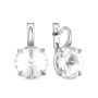 Серебряные серьги с кристаллом Swarovski