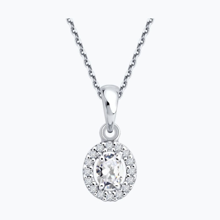 Серебряная подвеска с бриллиантами