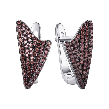 Серебряные серьги с фианитами