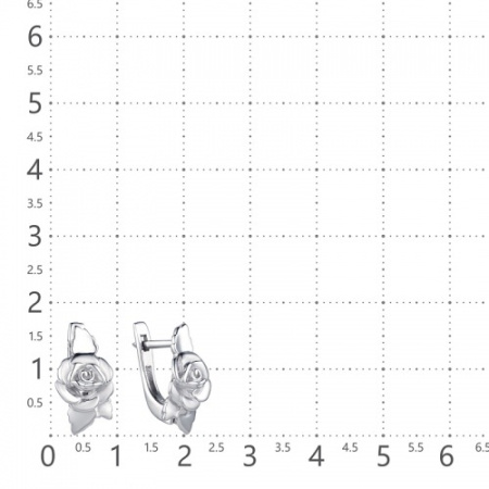 Серебряные серьги «Розы»