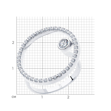 Серебряное кольцо с фианитами
