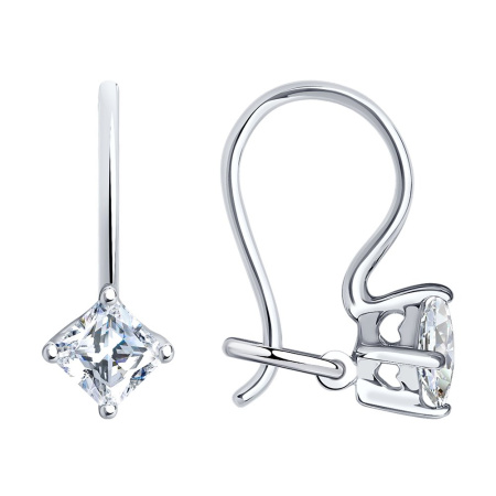 Серьги из серебра с фианитами sokollov