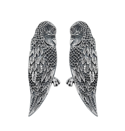 Серебряные серьги «Сова»