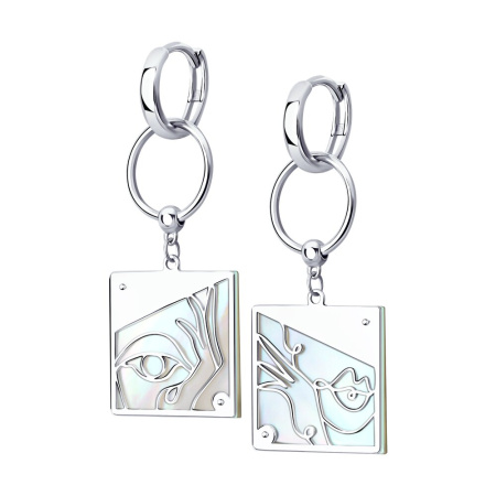 Серьги из серебра с перламутром