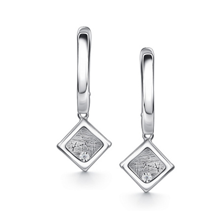 Серьги из серебра с бриллиантом