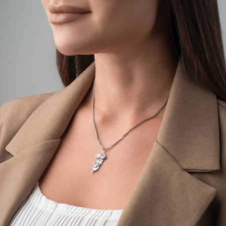 Серебряная подвеска «Ёжик в тумане»