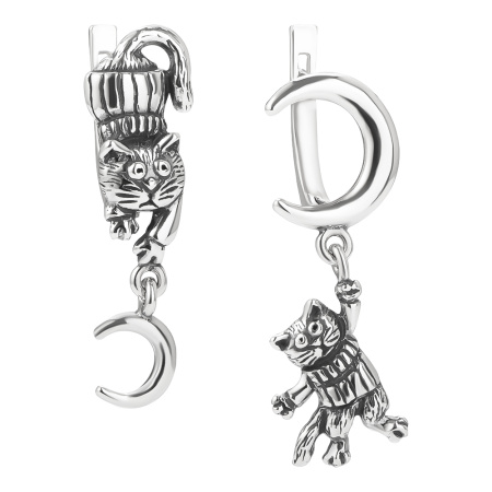 Серьги из серебра «Лунатик»